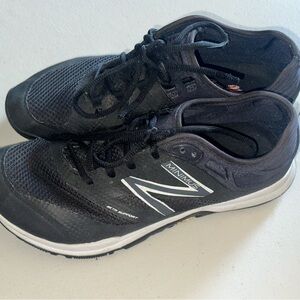 New Balance Black Athletic Minimus Running Shoes with White Accents